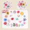 Flower Stickers Set (360 Pieces) Decorative Assorted Floral Sticker